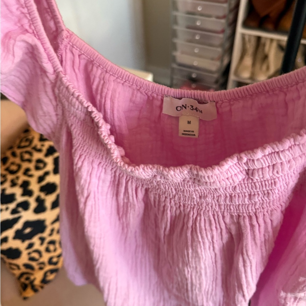 Pink Ruffle Sleeve Blouse - Picture 3 of 9